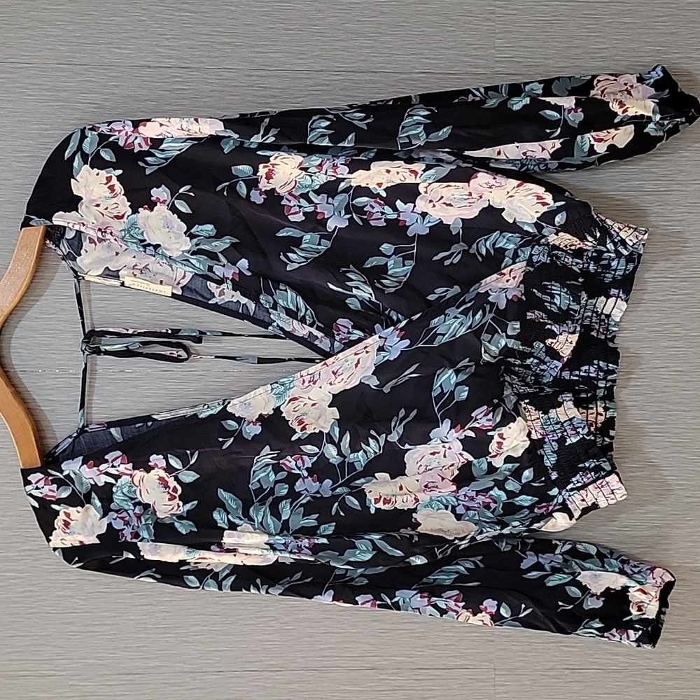 Lovestitch Satin Floral Patterned Blouse Size S